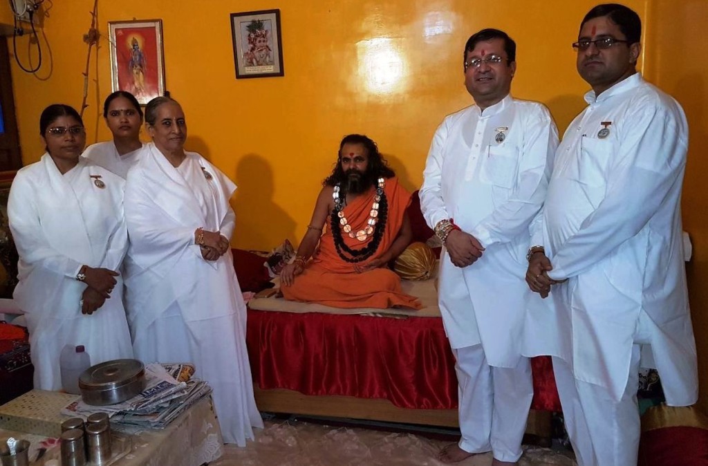 Varanasi - ​Tying Rakhi to Jagadguru Shankaracharya of Kashi Sumerupeeth